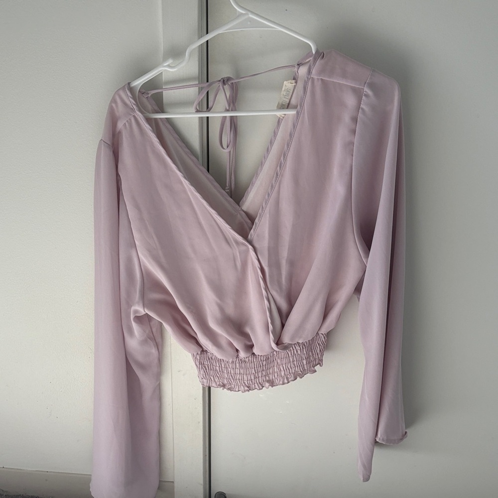 Elegant Lavender Wrap Top